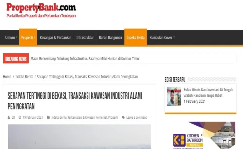 Serapan Tertinggi di Bekasi, Transaksi Kawasan Industri Alami Peningkatan | KF Map – Digital Map for Property and Infrastructure in Indonesia